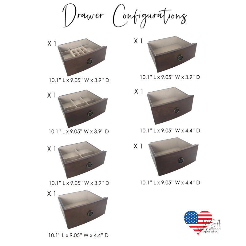 Alcott Hill® Argueta 15.5'' Wide Freestanding Jewelry Armoire with